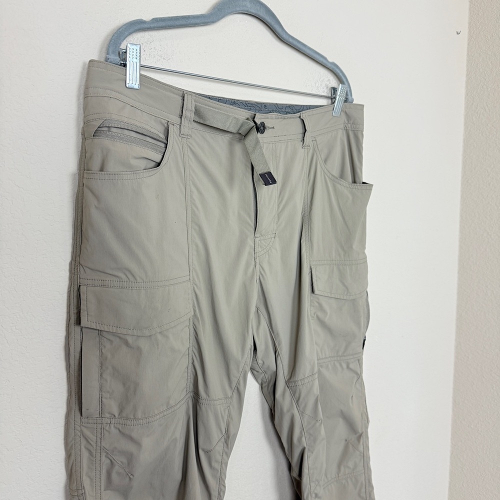 PRANA men’s stretch zion hiking pants | size 35x30 | Tan - Picture 4 of 11